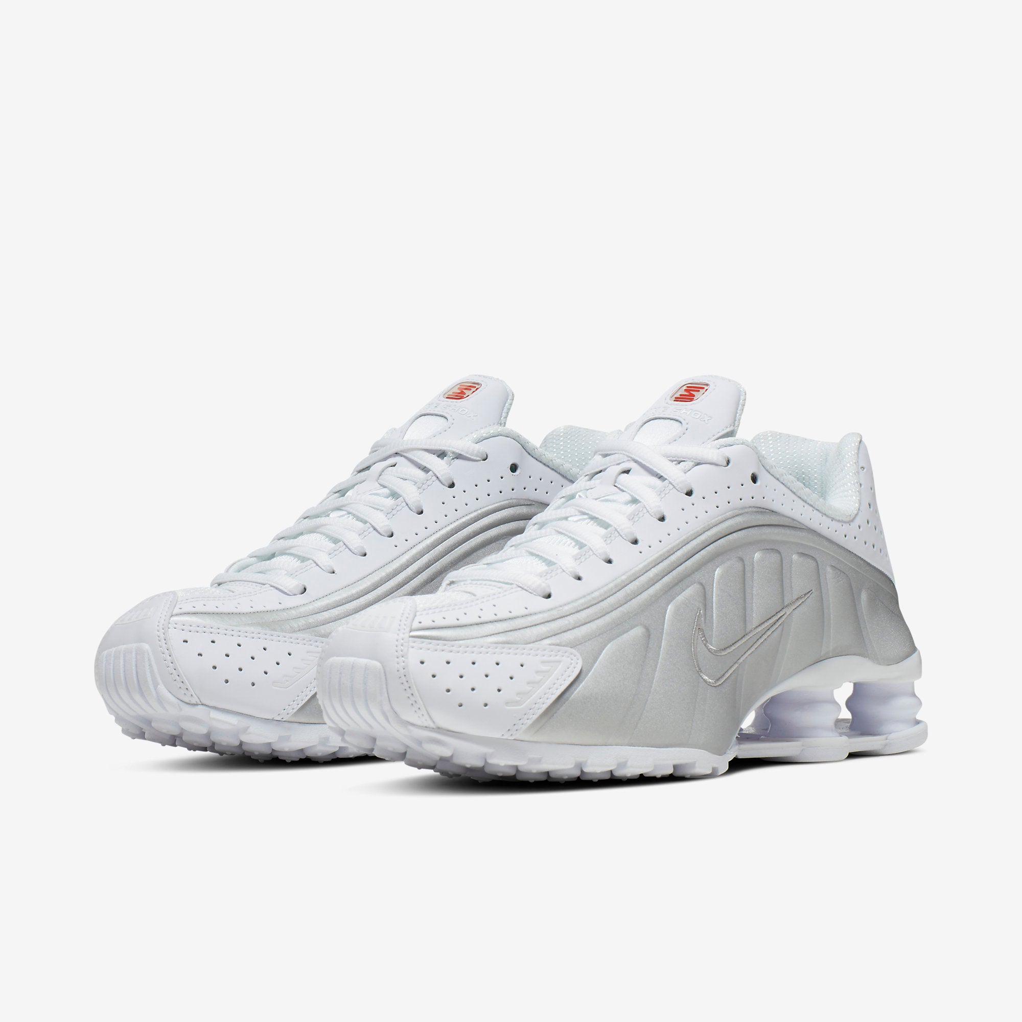 Nike Shox R4 White Metallic Silver