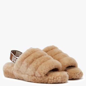 UGG FLUFF YEAH Slide Slippers Brown