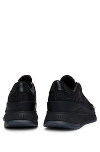 BOSS TTNM EVO embroidered-logo trainers rubberized Black