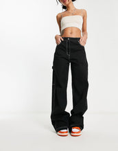 Load image into Gallery viewer, HUGO Haifa 1 straight fit carpenter trousers black