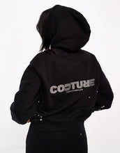 Load image into Gallery viewer, The Couture Club paint splatter hoodie black