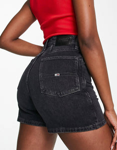 Tommy Jeans mom denim short black