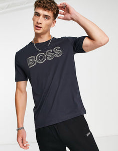 BOSS Orange Tee bold logo t-shirt navy