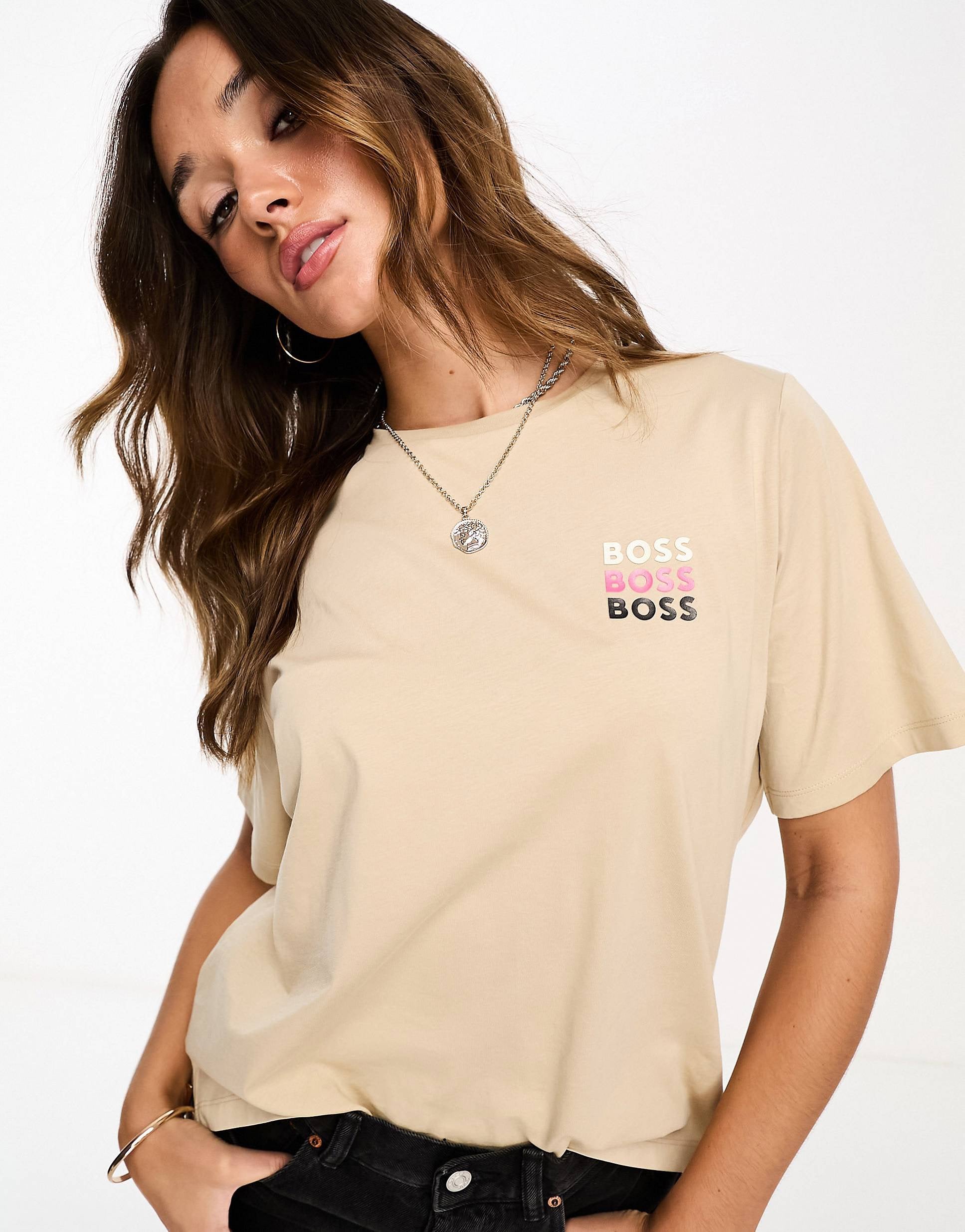 BOSS Etey t-shirt Beige