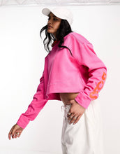 Load image into Gallery viewer, BOSS Eflam logo arm hoodie pink