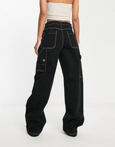 HUGO Haifa 1 straight fit carpenter trousers black