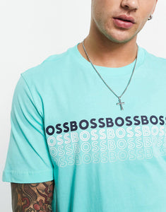 BOSS Green Tee 2 t-shirt aqua green