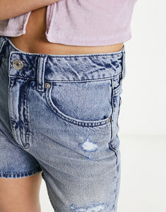 HUGO Ganetta denim shorts light blue