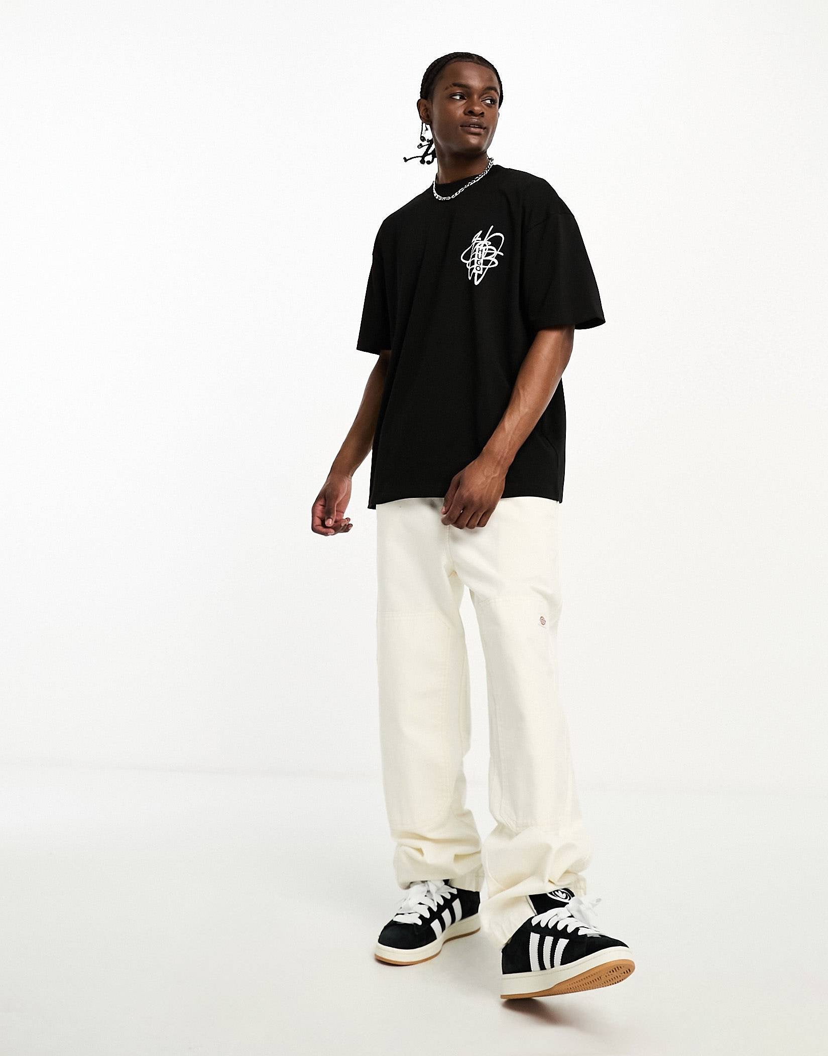 HUGO Denevada relaxed fit t-shirt black