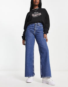 Tommy Jeans high rise wide leg jeans mid wash