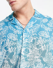Load image into Gallery viewer, Design boxy oversized shirt blue floral