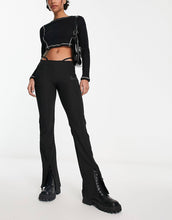 Load image into Gallery viewer, Karl Kani small signature flared leggings black