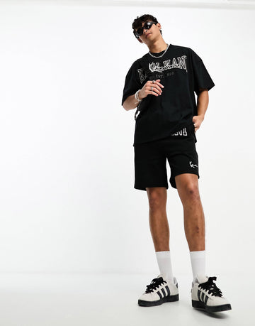 Karl Kani signature co-ord oversized t-shirt black