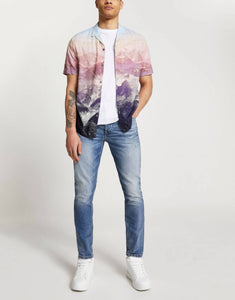 River Island shirt revere collar pink