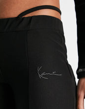 Load image into Gallery viewer, Karl Kani small signature flared leggings black