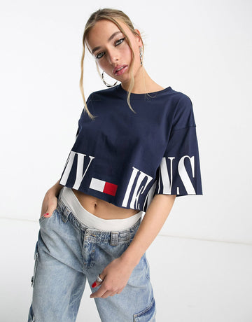 Tommy jeans cropped t-shirt navy