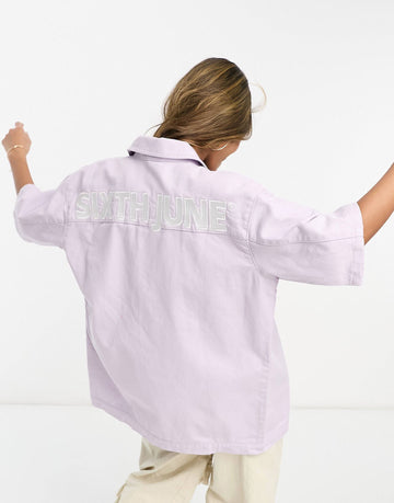 Sixth June denim jacket lilac