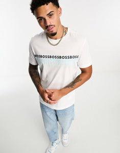 BOSS Green Tee 2 logo t-shirt white