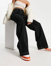 Load image into Gallery viewer, HUGO Haifa 1 straight fit carpenter trousers black