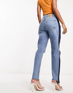 BOSS Ruth panelled jeans jeans mid blue