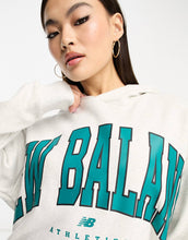 Load image into Gallery viewer, New Balance large logo hoodie grey