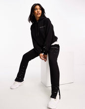 Load image into Gallery viewer, The Couture Club paint splatter hoodie black