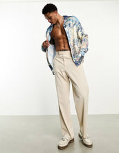 Load image into Gallery viewer, DESIGN relaxed revere satin shirt placement