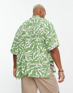 DESIGN oversized shirt sage green
