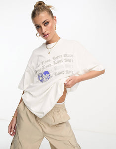 The Couture Club oversized graphic t-shirt white