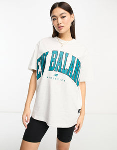 New Balance large logo t-shirt washed white