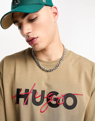 HUGO Dakaishi t-shirt dark beige