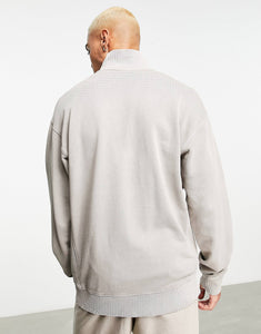 BOSS Orange Zefadehalf 1/4 zip sweatshirt grey