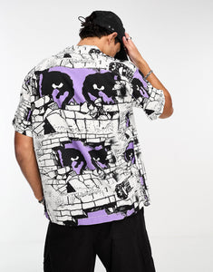 Obey detector print shirt white