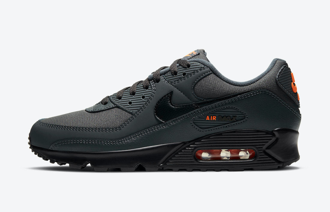 Nike Air Max 90 Iron Grey Black Total Orange