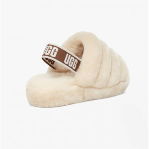 UGG FLUFF YEAH Slide Slippers Natural