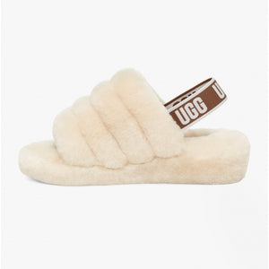 UGG FLUFF YEAH Slide Slippers Natural