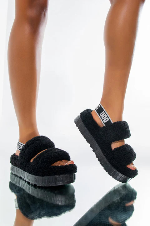 UGG Oh Fluffita Platform Slingback Slippers
