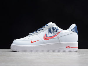 Nike Air Force 1 Double Nike Swoosh White Blue