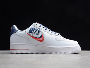 Nike Air Force 1 Double Nike Swoosh White Blue