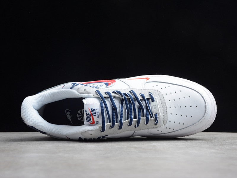 Nike Air Force 1 Double Nike Swoosh White Blue