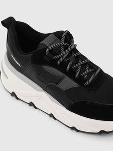 Diesel Chunky Sneakers In Nylon Black