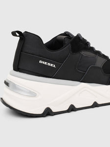 Diesel Chunky Sneakers In Nylon Black