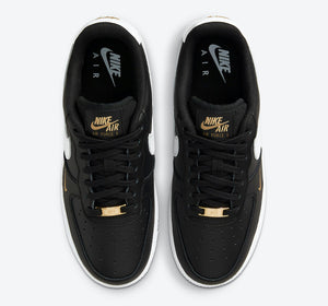 Nike Air Force 1 Essential Black Gold Mini Swoosh