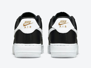 Nike Air Force 1 Essential Black Gold Mini Swoosh