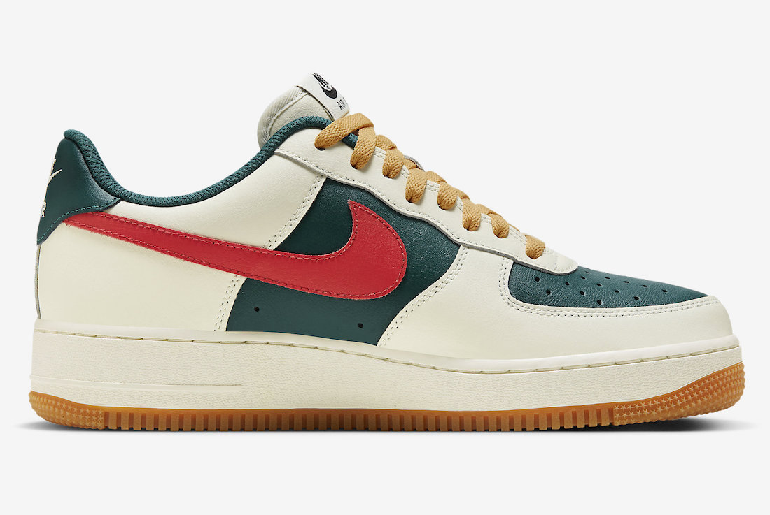 Nike Air Force 1 Sail Green Red