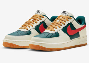 Nike Air Force 1 Sail Green Red