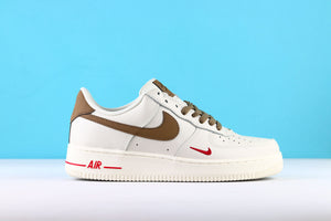 Nike Air Force 1 White/Ale Brown – University Red