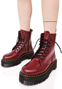 Dr. Martens Jadon Boot Platforms Cherry Red