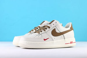 Nike Air Force 1 White/Ale Brown – University Red