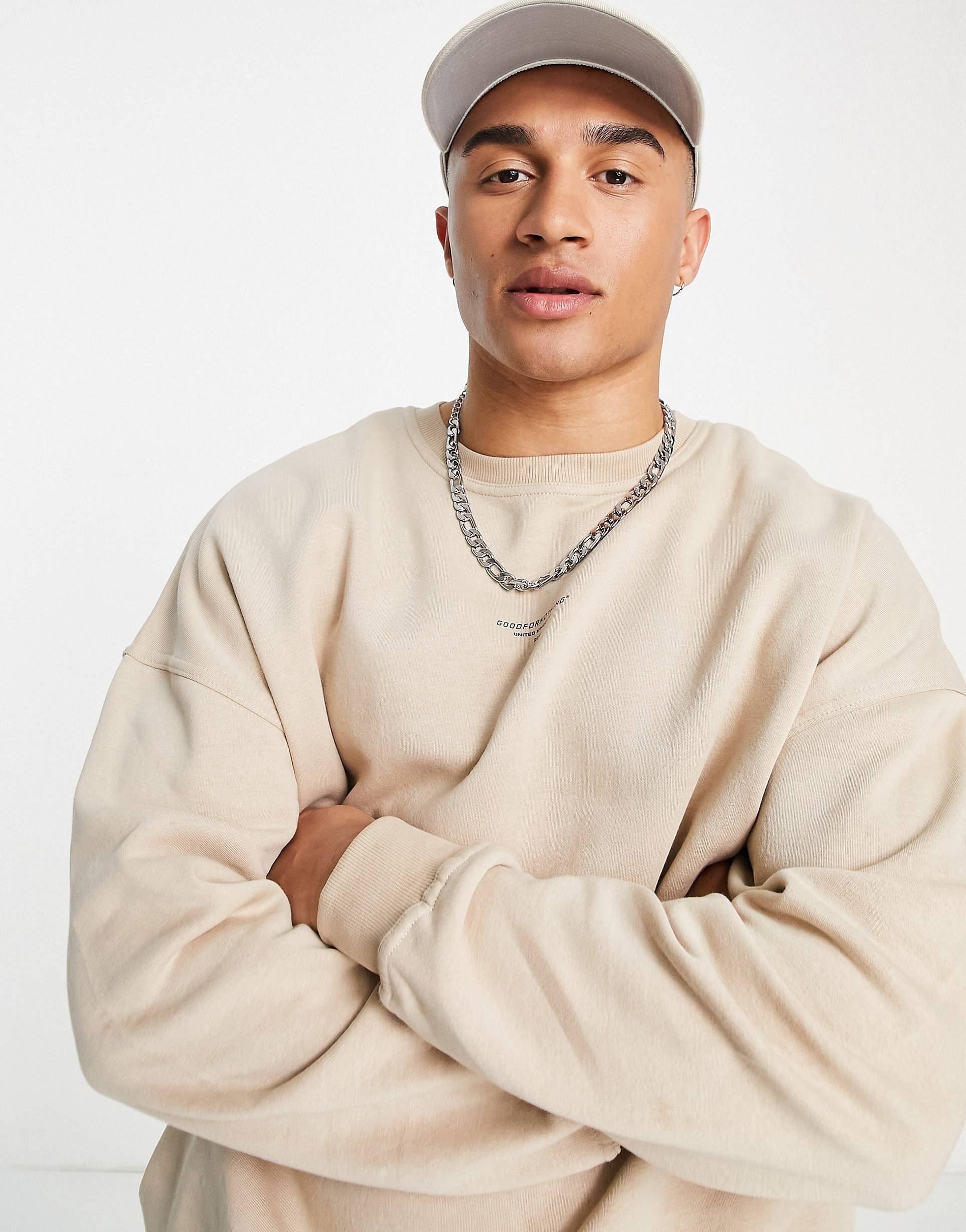 Good For Nothing oversized sweatshirt stone